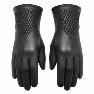 New Vintage Madova Firenze Italy Black Leather Gloves Size 7